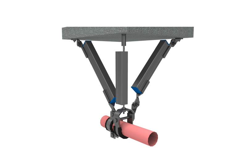 单管双向抗震支吊架